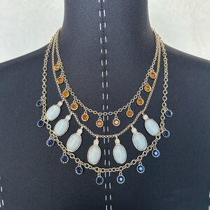 WHBM Bermuda Blue Multi-Strand Short Necklace NWT